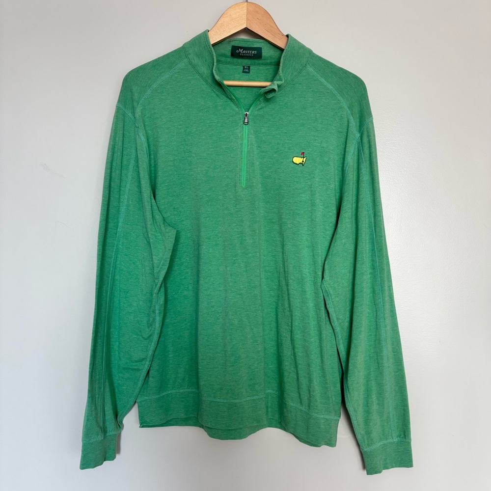 Masters Classics Quarter Zip Long Sleeve Top Men’s XL Green Golf Outdoor